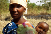 Tanzanian woman with child